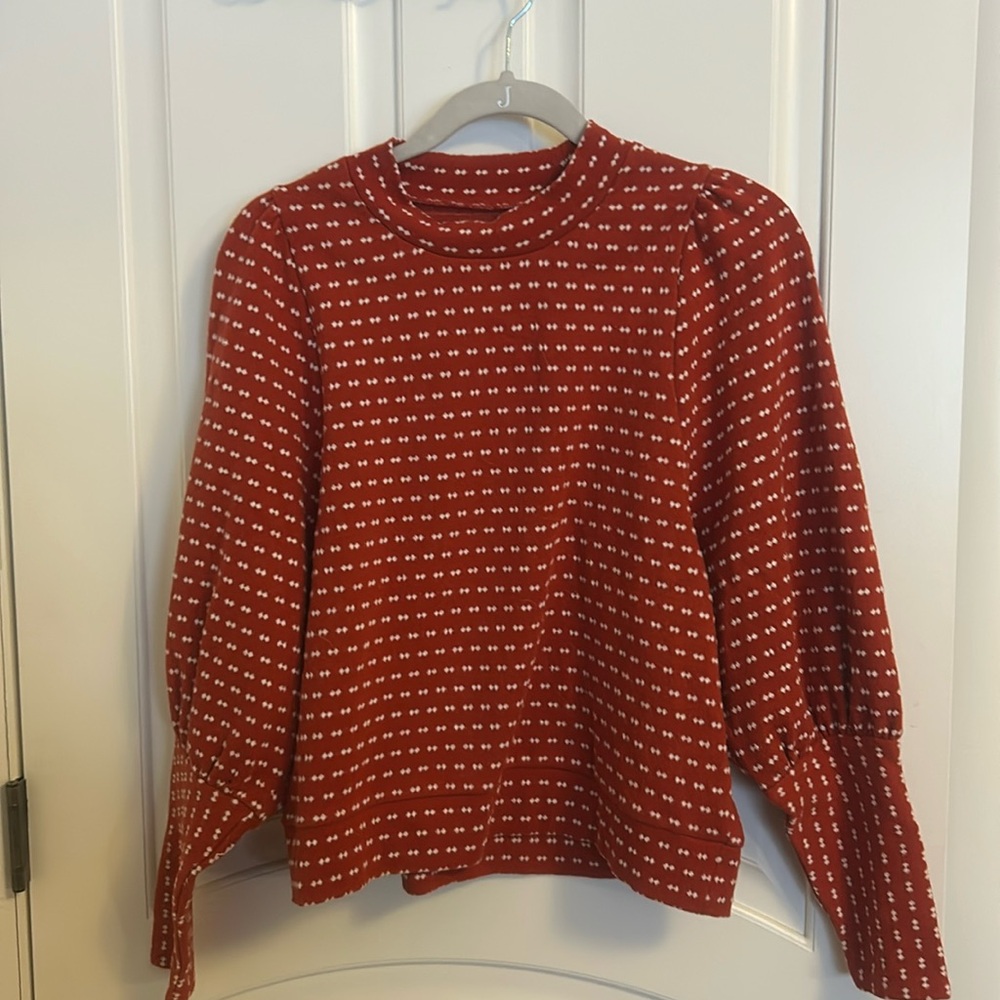 Rust color with white dots